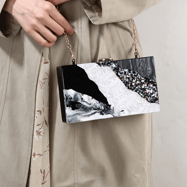 Acrylic marble phone clutch - MRSLM