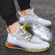 rainbow sole knit mesh running shoes, view 5 - MRSLM