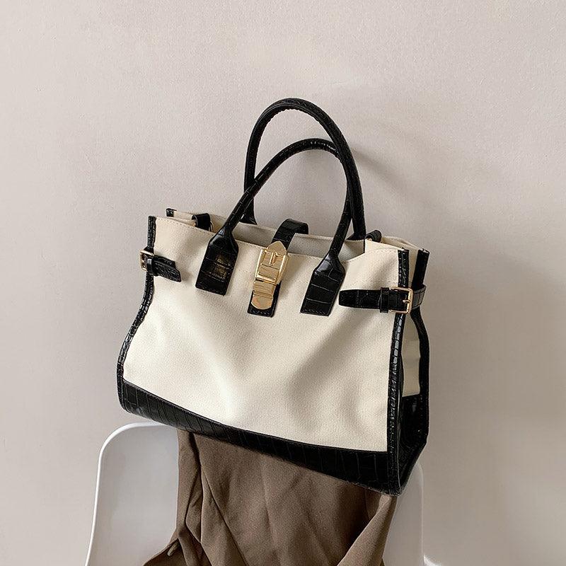 large canvas shoulder tote bag, view 11 - MRSLM