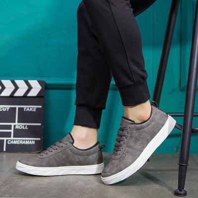 Men's plush-lined low-top sports shoes, view 4 - MRSLM
