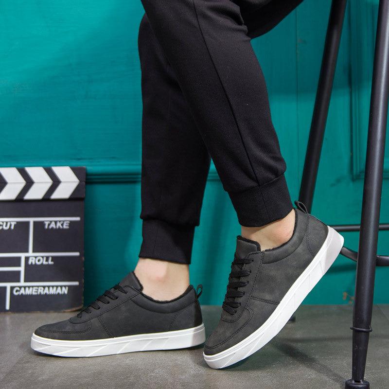Men's plush-lined low-top sports shoes, view 2 - MRSLM
