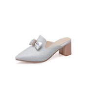 Women's bow knot pointed toe shoes, view 3 - MRSLM