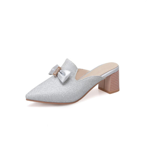 Women's bow knot pointed toe shoes, view 3 - MRSLM