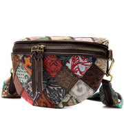 leather ethnic stitching crossbody bag, view 11 - MRSLM