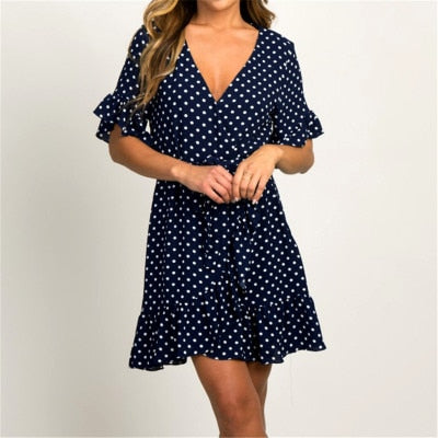 polka dot summer dress, view 2 - MRSLM
