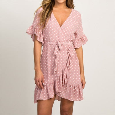 polka dot summer dress, view 4 - MRSLM