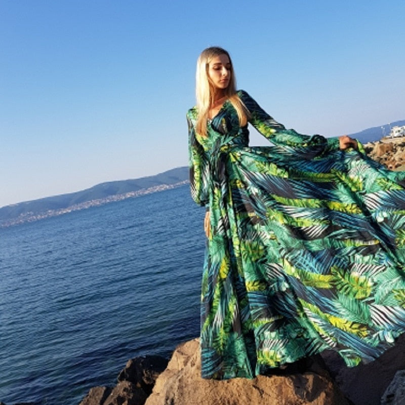 tropicana maxi dress, view 3 - MRSLM