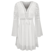 lace embroidery mini dress, view 3 - MRSLM