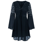 lace embroidery mini dress, view 4 - MRSLM