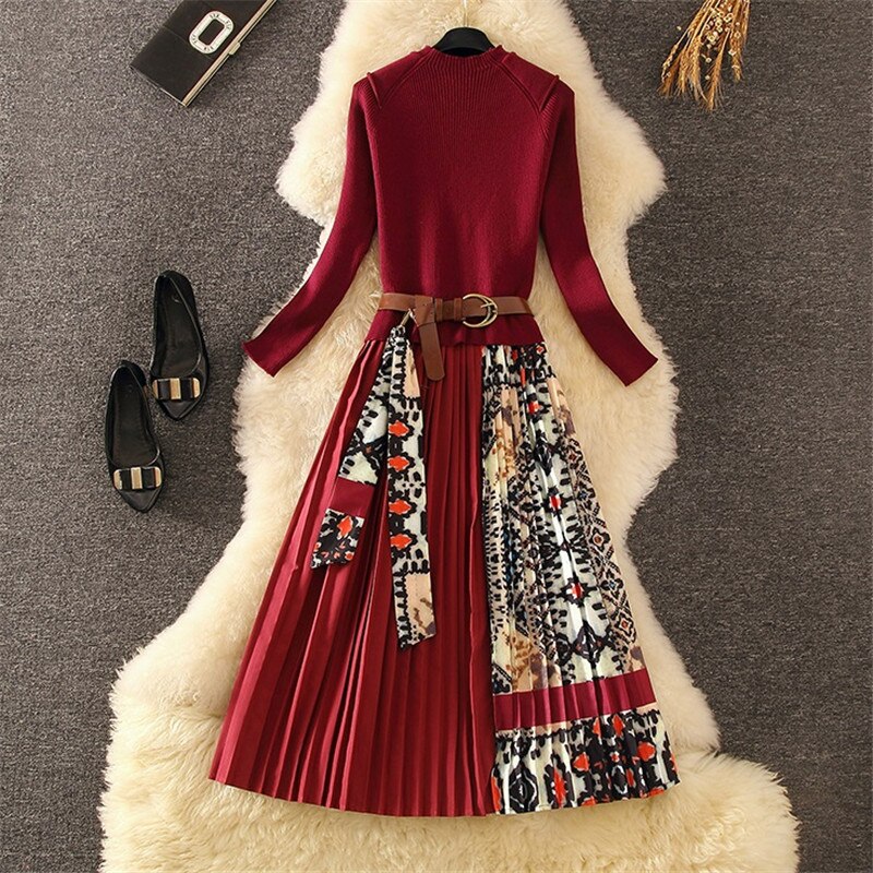 elegant pleated dress, view 6 - MRSLM