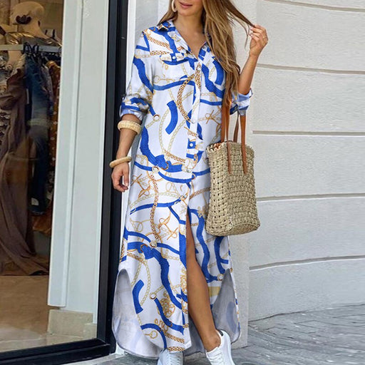 women's summer maxi shirt dress - MRSLM
