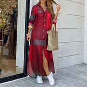 women's summer maxi shirt dress, view 5 - MRSLM