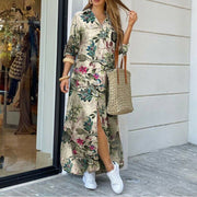 women's summer maxi shirt dress, view 8 - MRSLM