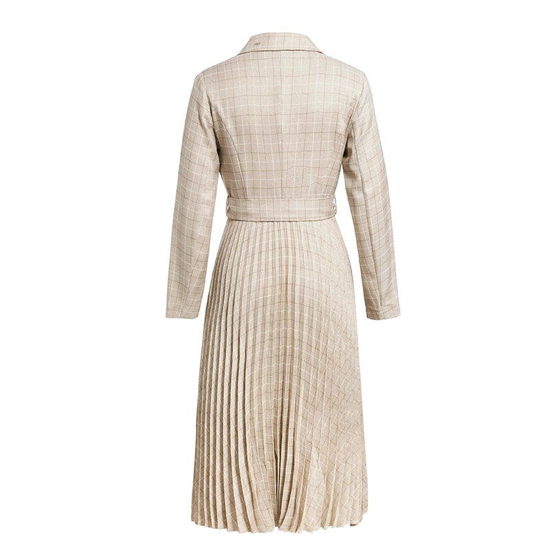 Vintage Plaid Work Dress for Women