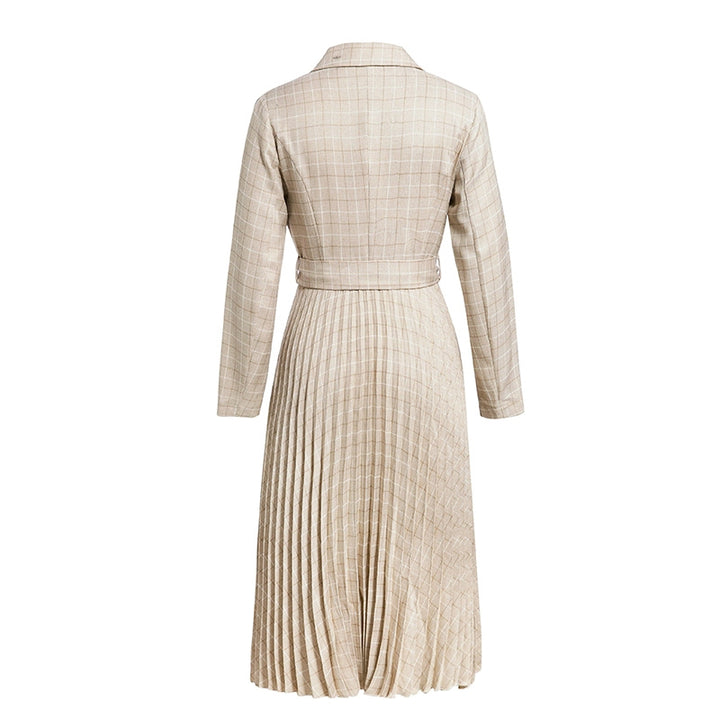 Vintage Plaid Work Dress for Women