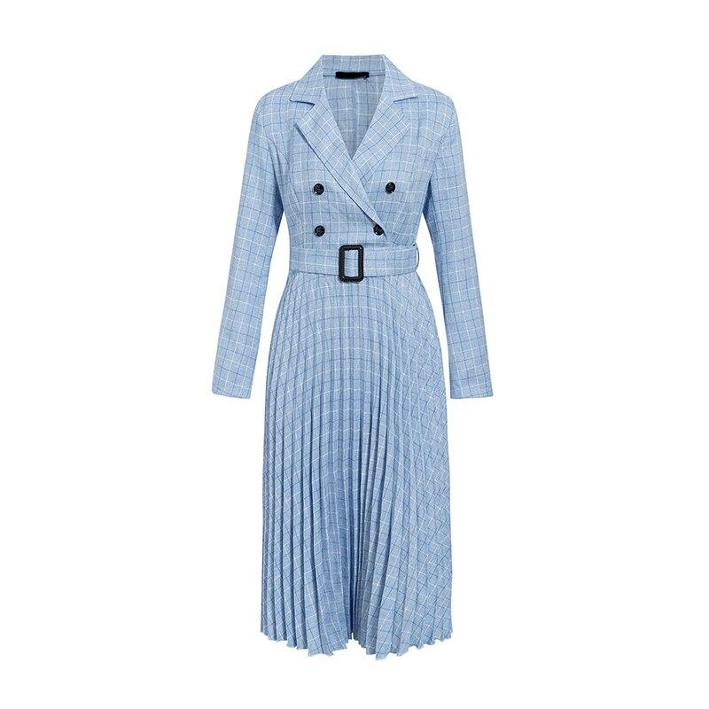 vintage plaid work dress for women, view 5 - MRSLM