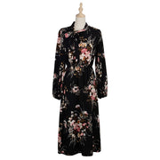 women's puff sleeved floral printed dress, view 6 - MRSLM