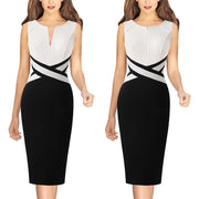 front zipper bodycon pencil dress, view 2 - MRSLM