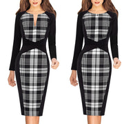 front zipper bodycon pencil dress, view 5 - MRSLM