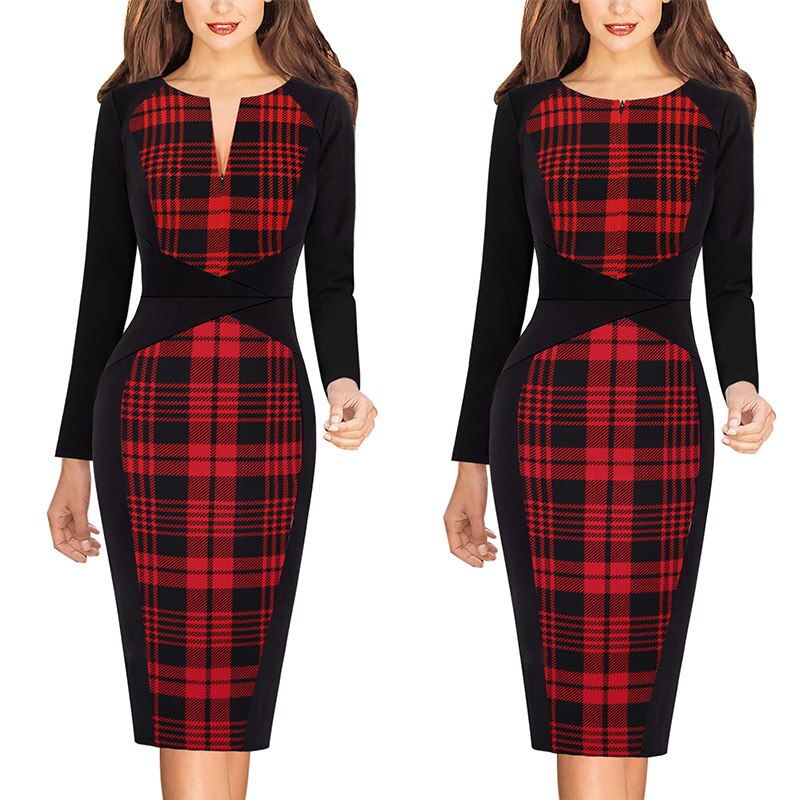 front zipper bodycon pencil dress, view 6 - MRSLM