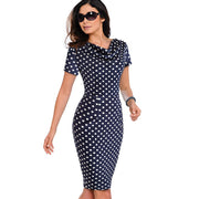 office draped bodycon dress, view 5 - MRSLM