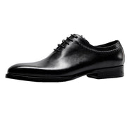 Men's pointed toe leather shoes, view 3 - MRSLM