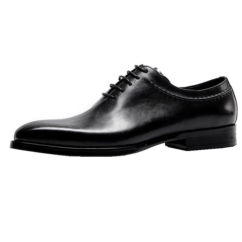 Men's pointed toe leather shoes, view 3 - MRSLM
