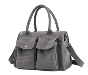 casual canvas crossbody hobo bag, view 4 - MRSLM