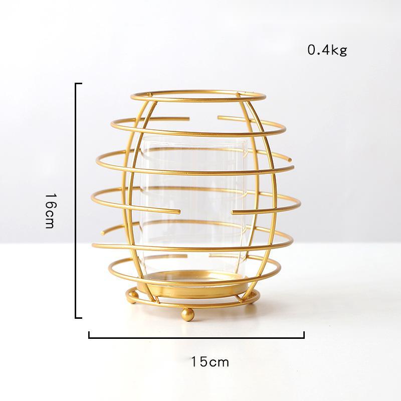 Nordic Home Decoration Wrought Iron Candle Holder Ornaments