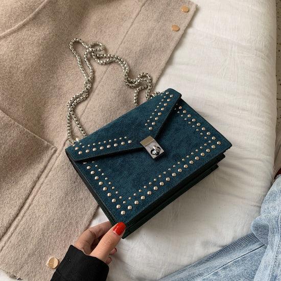 small faux leather shoulder messenger bag, view 13 - MRSLM