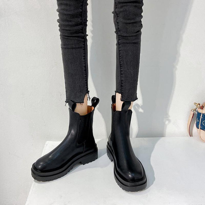 All-match Fashion Short Boots Long Leather Boots - MRSLM