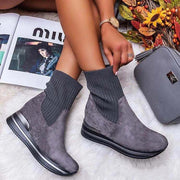Knitted wool tube combat boots - MRSLM