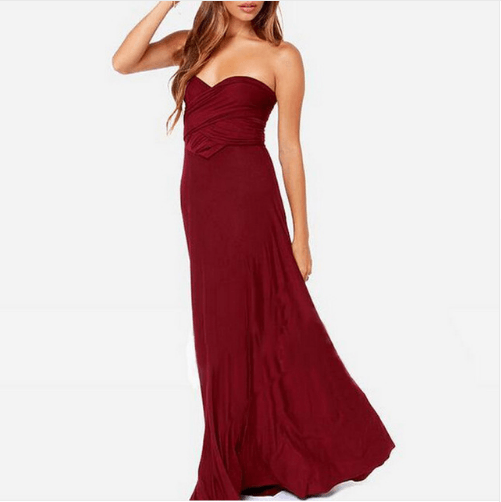Women Bandage Convertible Boho Maxi Dress - MRSLM