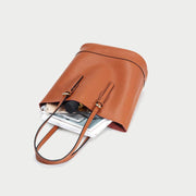 retro cowhide bucket shoulder bag, view 8 - MRSLM
