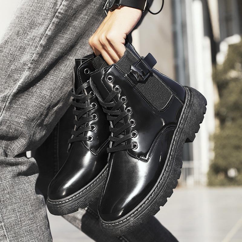 Martin British Style Men's High Top PU Leather Boots