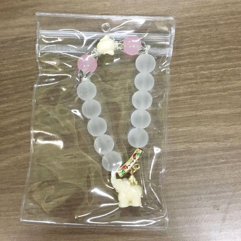 crystal elephant charm bracelet, view 9 - MRSLM