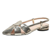 Women's one-line buckle low heel sandals, view 3 - MRSLM