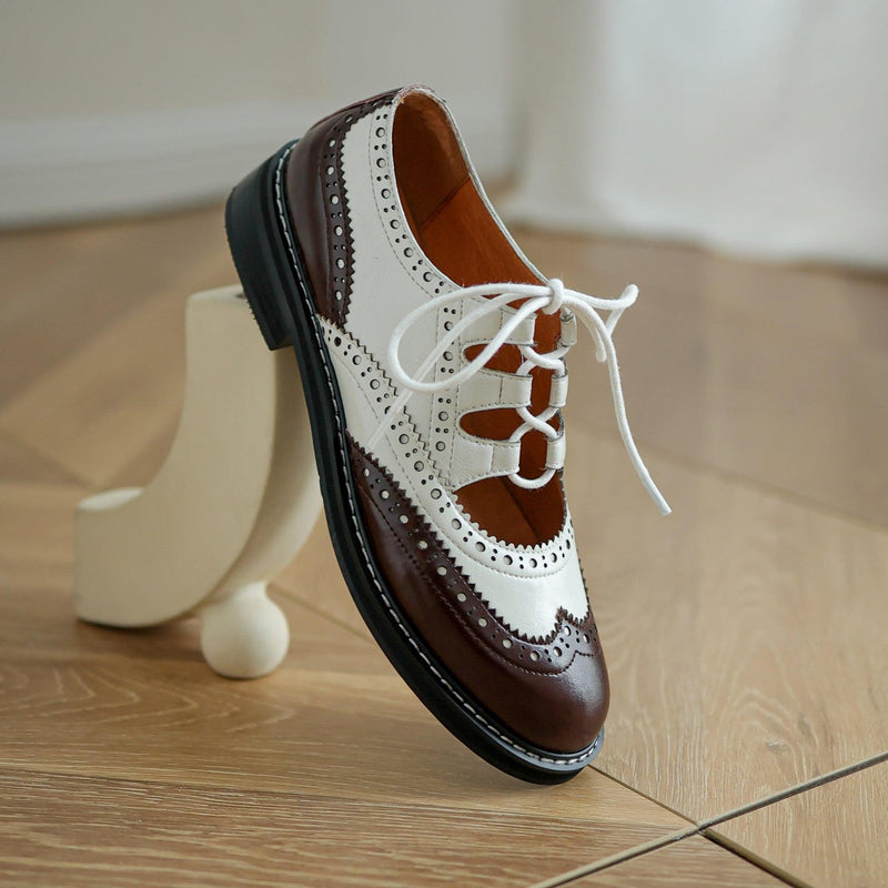 women's patent leather lace-up loafers, view 3 - MRSLM