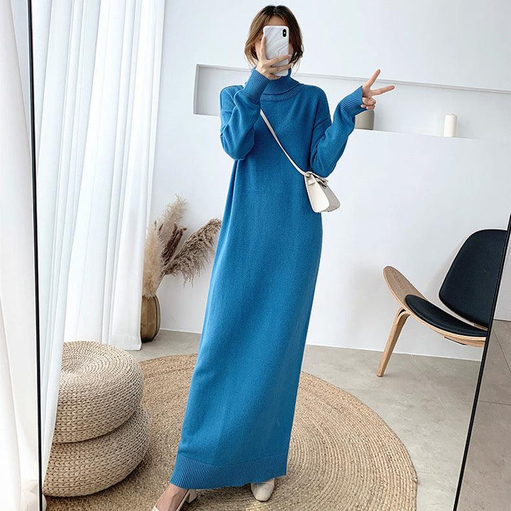 Black knitted dress long skirt - MRSLM