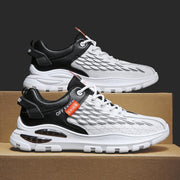 men's fish scale flying woven running shoes, view 9 - MRSLM