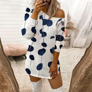 fashion print dress with long-sleeved shirt, view 2 - MRSLM