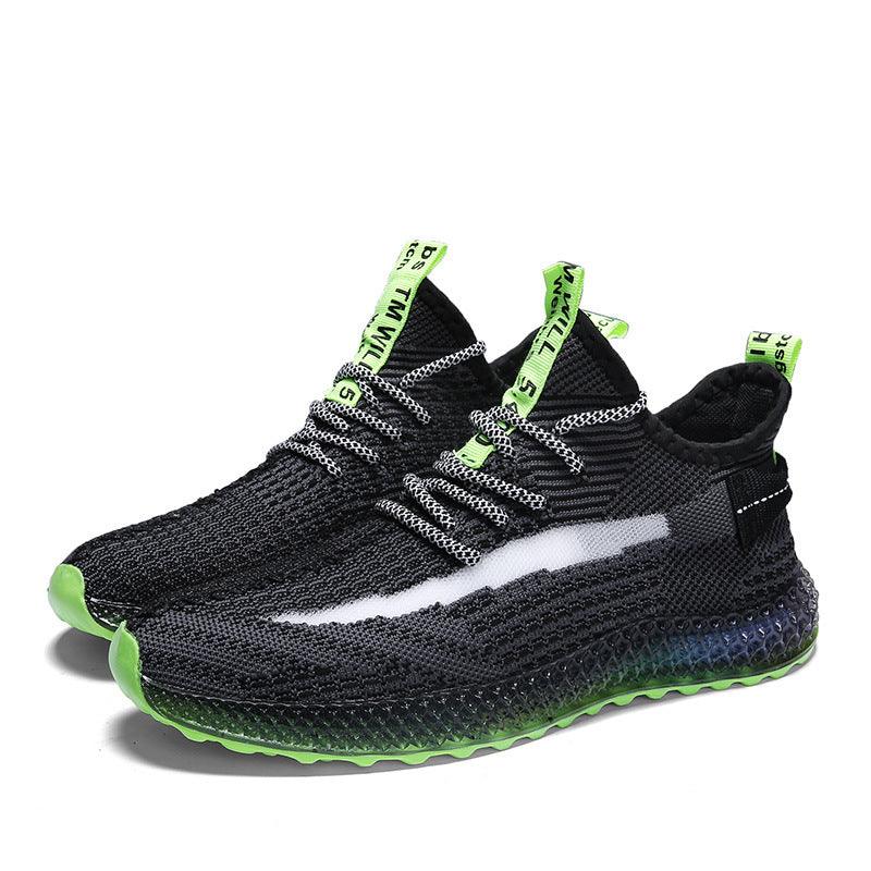 rainbow sole knit mesh running shoes, view 8 - MRSLM