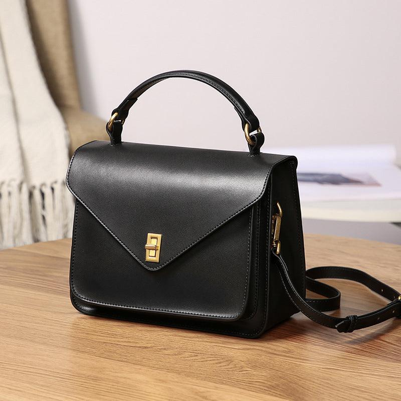 retro leather handbag for women, view 4 - MRSLM
