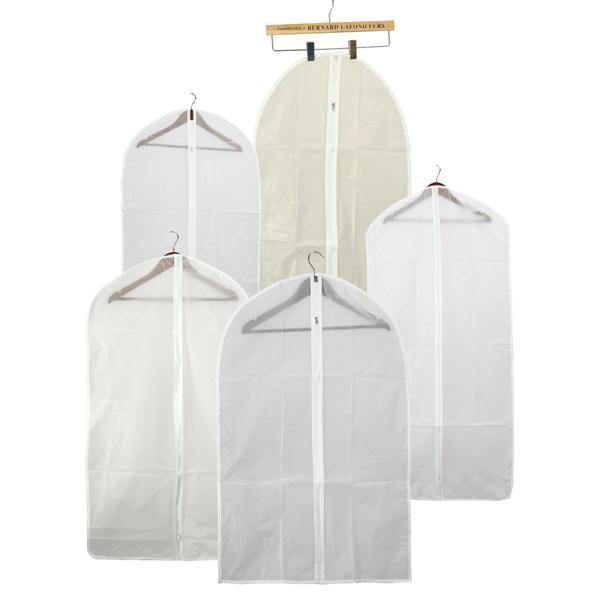PEVA Foldable Translucent Clear Washable Coat Suits Clothes Garment Protective Cover Storage Bag - MRSLM