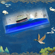 cruise ship drift bottle ornament, view 4 - MRSLM
