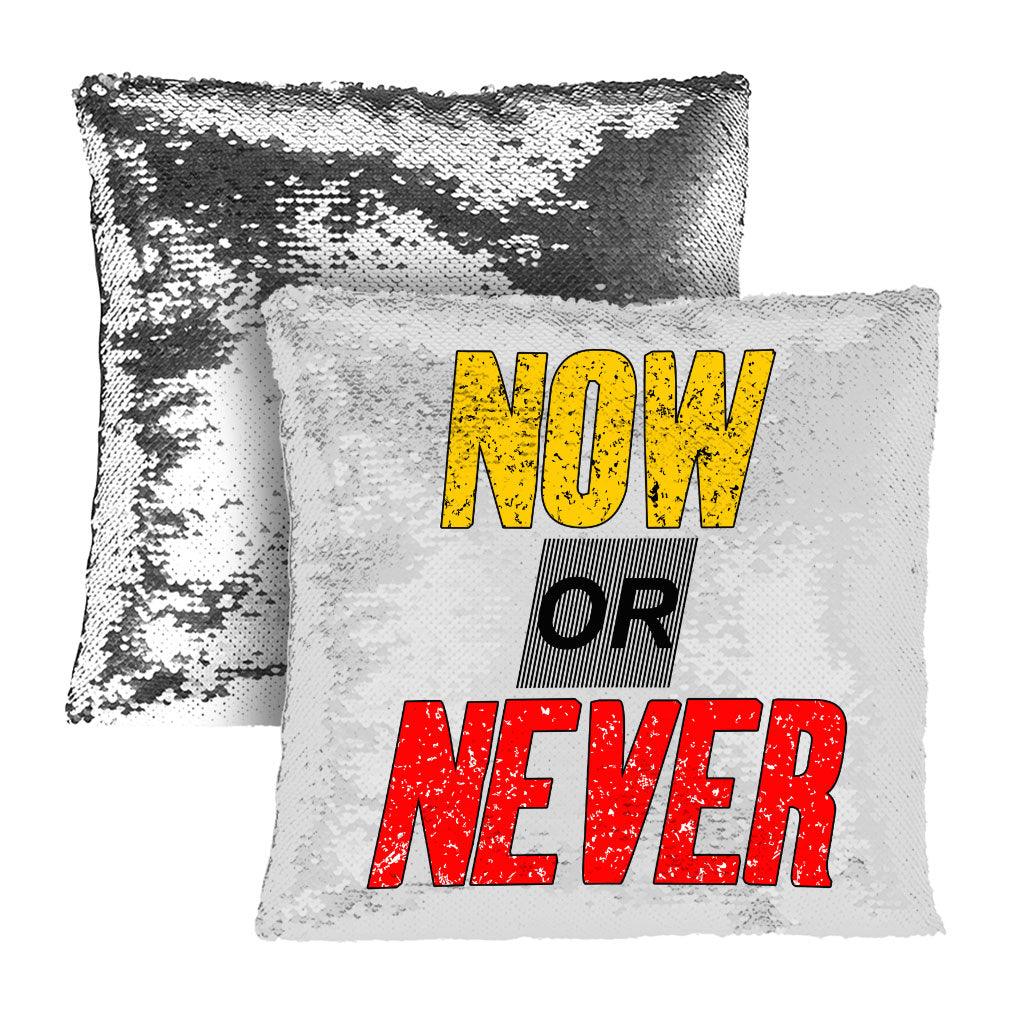Now Or Never Sequin Pillow Case - Cool Pillow Case - Trendy Pillowcase - MRSLM