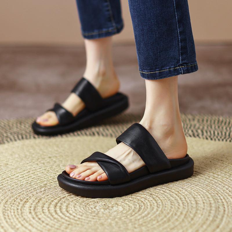 Women's summer thick sole slippers - MRSLM