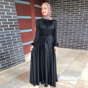 Modest long abaya maxi dress, view 2 - MRSLM