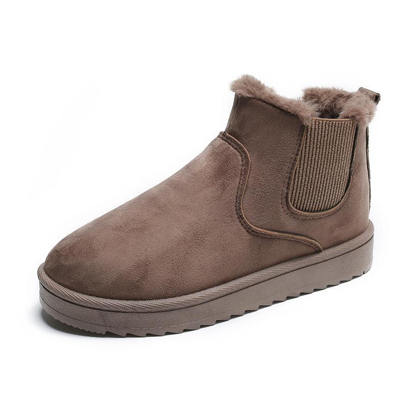 women's flat short snow boots, view 2 - MRSLM