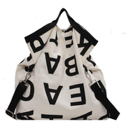Large canvas letter tote bag, view 2 - MRSLM